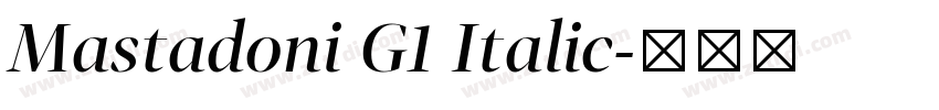 Mastadoni G1 Italic字体转换